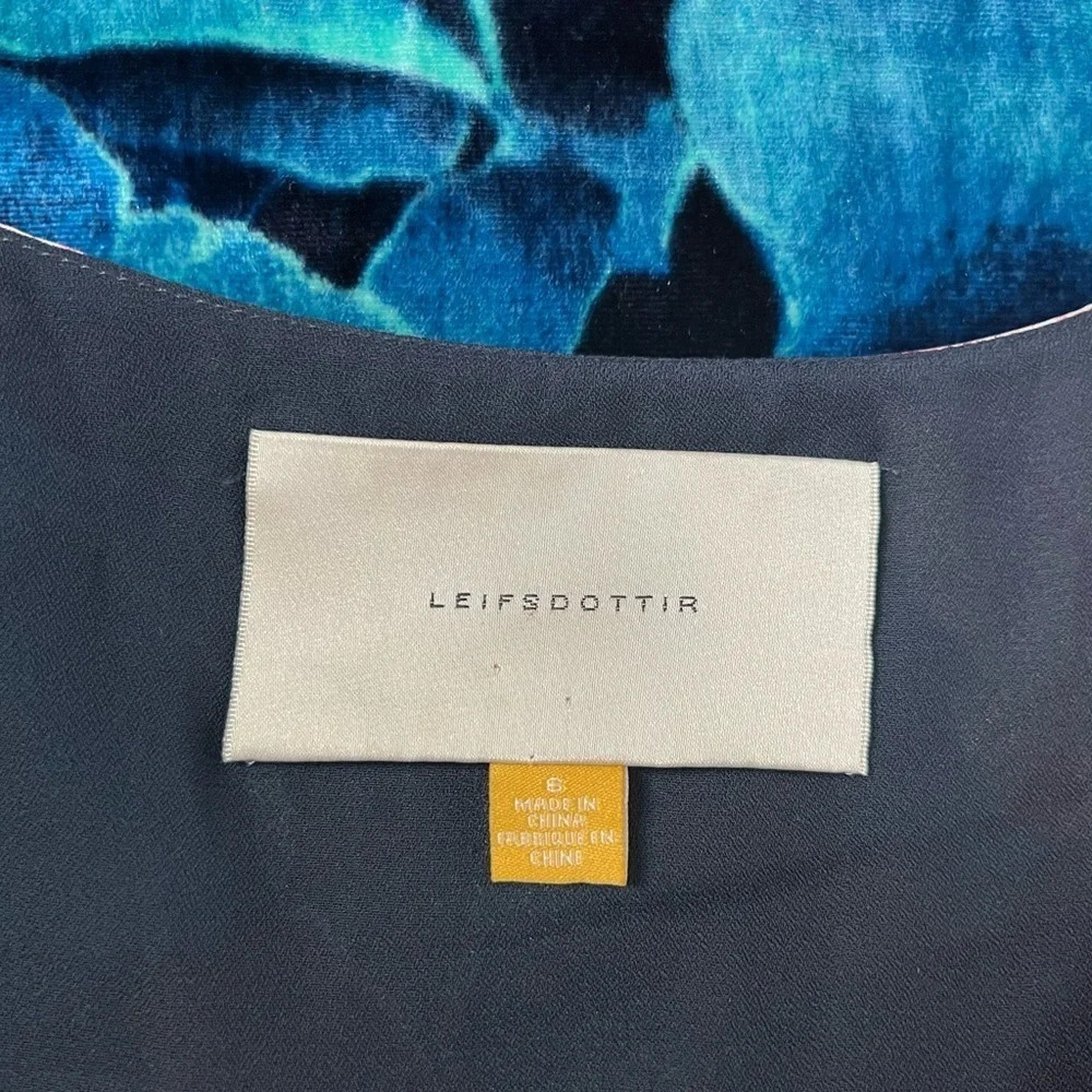 Anthropologie Silk Velvet Leifsdottir Floral Mini Dress Sz 6 Boho Artsy Colorful - Picture 8 of 9